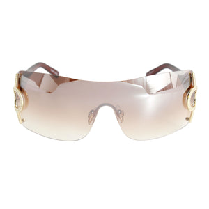 Brown Gold Circle Sunglasses