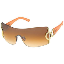 Load image into Gallery viewer, Orange Gold Circle Sunglasses
