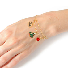 Load image into Gallery viewer, Xmas Tree Charm Wire Bangle
