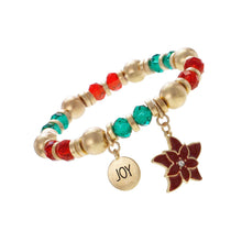 Load image into Gallery viewer, Poinsettia Charm Bracelet
