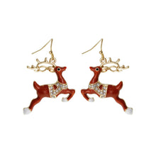 Load image into Gallery viewer, Spread Joy with Reindeer Fish Hook Earrings

