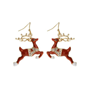Spread Joy with Reindeer Fish Hook Earrings