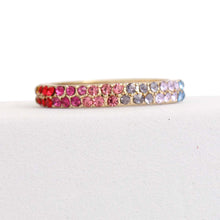 Load image into Gallery viewer, Rainbow Rhinestone Eternity Ring
