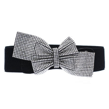 Load image into Gallery viewer, Double Bow Rhinestone Stretch Belt
