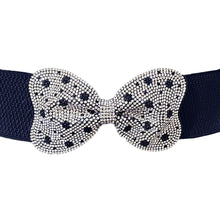 Load image into Gallery viewer, Dotted Bowknot Rhinestone Stretch Belt
