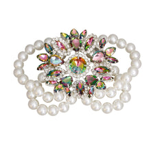 Load image into Gallery viewer, Radiant Pink Green White Pearl Bracelet
