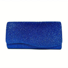 Load image into Gallery viewer, Clutch Blue Ruched Evening Bag for Women
