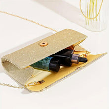 Load image into Gallery viewer, Clutch Gold Sparkle Flap Clutch for Women
