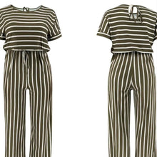 Load image into Gallery viewer, Olive Stripe 2XL Jumpsuit
