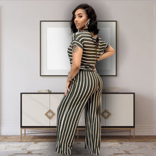 Load image into Gallery viewer, Olive Stripe 3XL Jumpsuit
