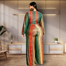 Load image into Gallery viewer, Striped 4XL Belted Jumpsuit
