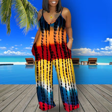 Load image into Gallery viewer, Rainbow Tie Dye 4XL Jumpsuit
