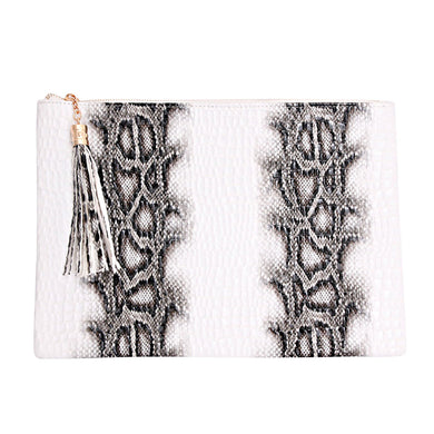 White Snake Flat Clutch