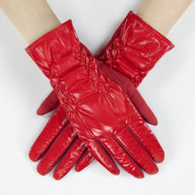 Load image into Gallery viewer, Gloves Red Puffer Winter Gloves for Women

