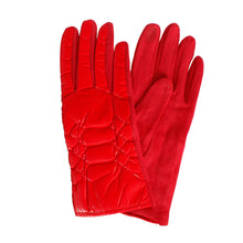 Load image into Gallery viewer, Gloves Red Puffer Winter Gloves for Women
