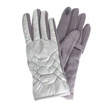 Load image into Gallery viewer, Gloves Silver Puffer Winter Gloves for Women
