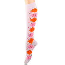 Load image into Gallery viewer, Socks Knee High White Diamond for Women
