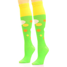 Load image into Gallery viewer, Socks Knee High Green Retro Bubble for Women
