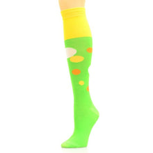 Load image into Gallery viewer, Socks Knee High Green Retro Bubble for Women
