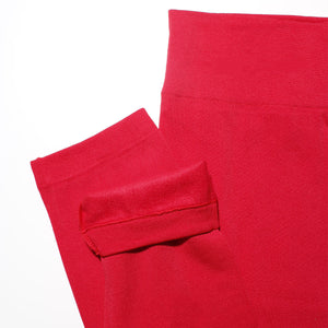 Red Fleece Lined Leggings-Waist 25"-32".
