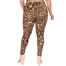 Load image into Gallery viewer, Plus Size Leopard Leggings-Waist 33-39&quot;
